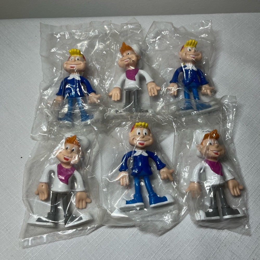 Kellogg's Rice Krispies mascots, Snap and Crackle, vinyl figures.  Six total.